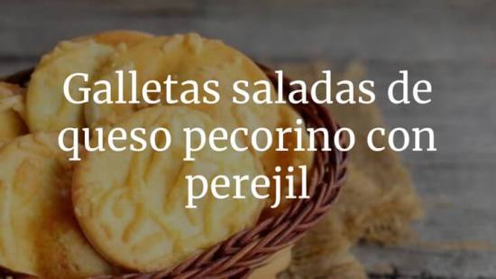 Galletas saladas de queso pecorino con perejil