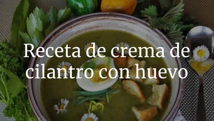 Crema De Cilantro Con Huevo