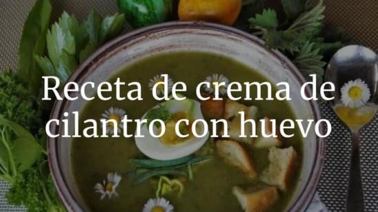 Crema De Cilantro Con Huevo