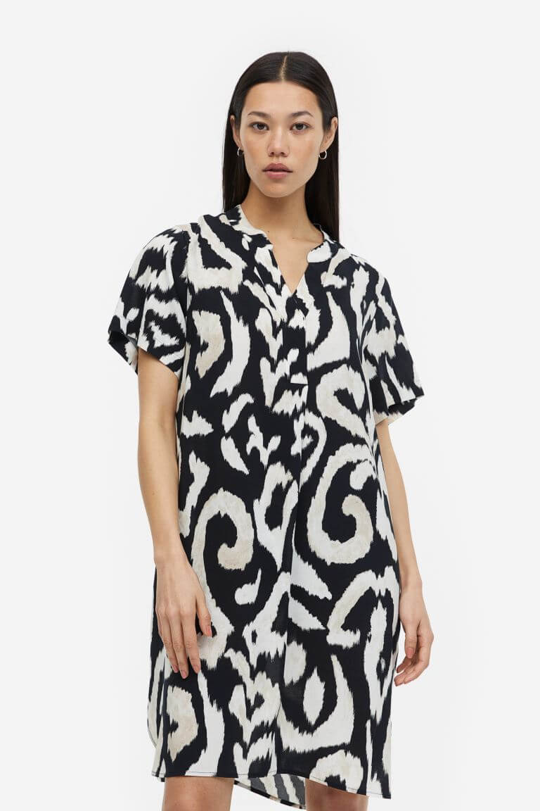 Vestido blanco y negro