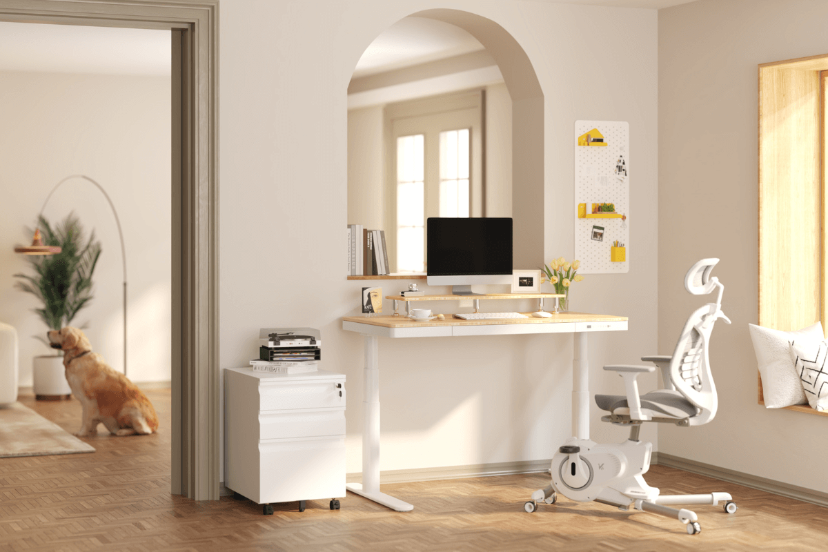 Conjunto de mesa elevable y silla de escritorio