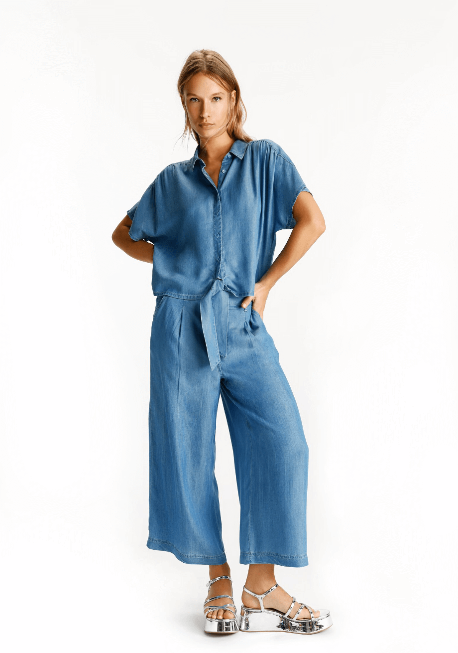 Conjunto de denim ligero