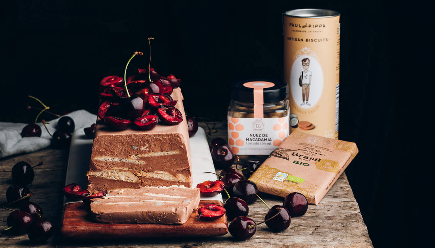 Tarta helada de chocolate