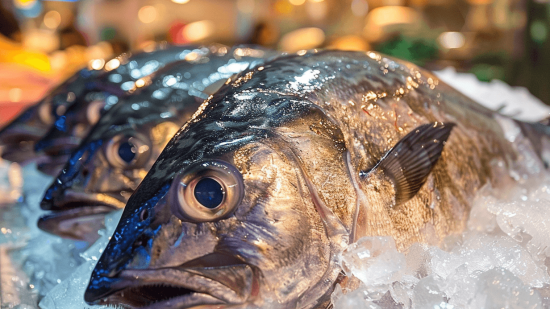 Corvina en la pescadería