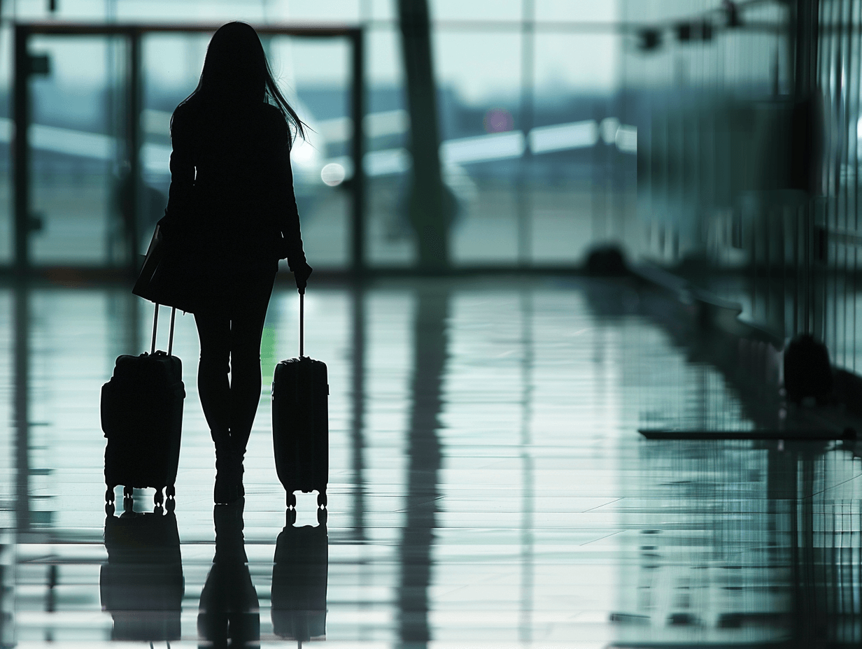 Una mujer se marcha de viaje