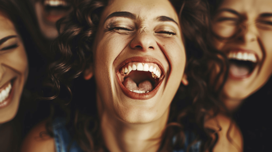 Tres mujeres sonrientes