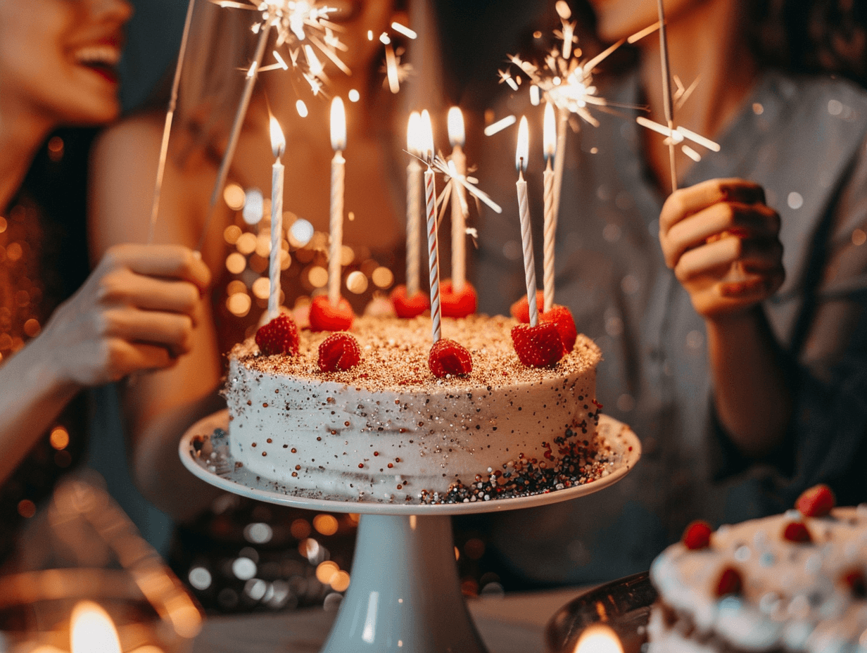 Una tarta de cumpleaños