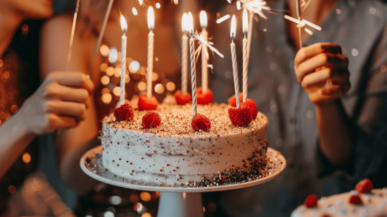 Una tarta de cumpleaños