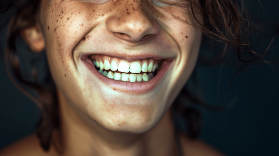 Una mujer joven sonriendo