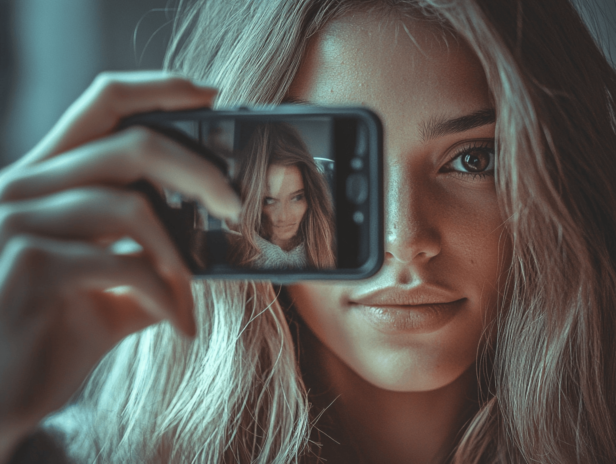 Una mujer, con su teléfono móvil