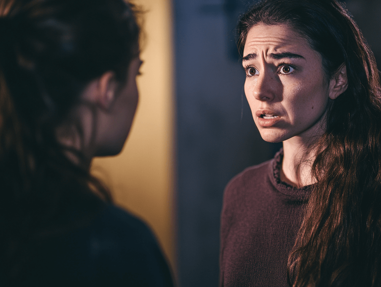 Una mujer se desahoga con otra mientras llora