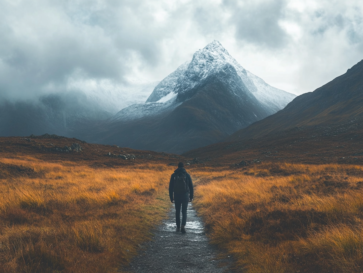 Una persona desconecta en un paraje natural espectacular