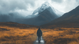 Una persona desconecta en un paraje natural espectacular