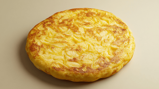 Una tortilla de patata sencilla, el plato más popular de nuestra gastronomía