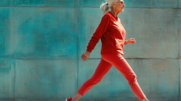 Una mujer mayor de 50 hace deporte al aire libre