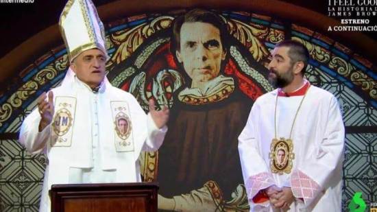 Wyoming y Dani Mateo en su scketch de la 'Iglesia Aznariana' Atresmedia