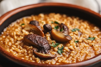 Arroz meloso con setas