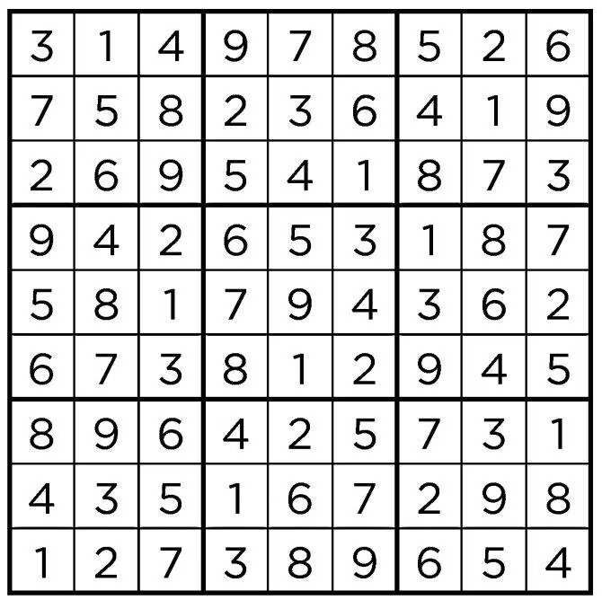 Solución sudoku 2 - Mía Revista