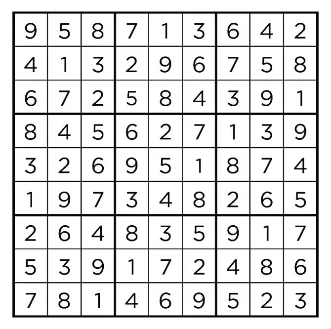 Solución sudoku 1- Mía Revista