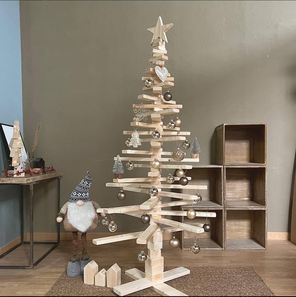 Árbol de Navidad de madera - Imagen: Amazon