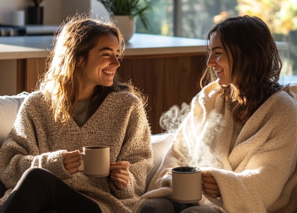 Amigas tomando café - Imagen: Blanca Campos