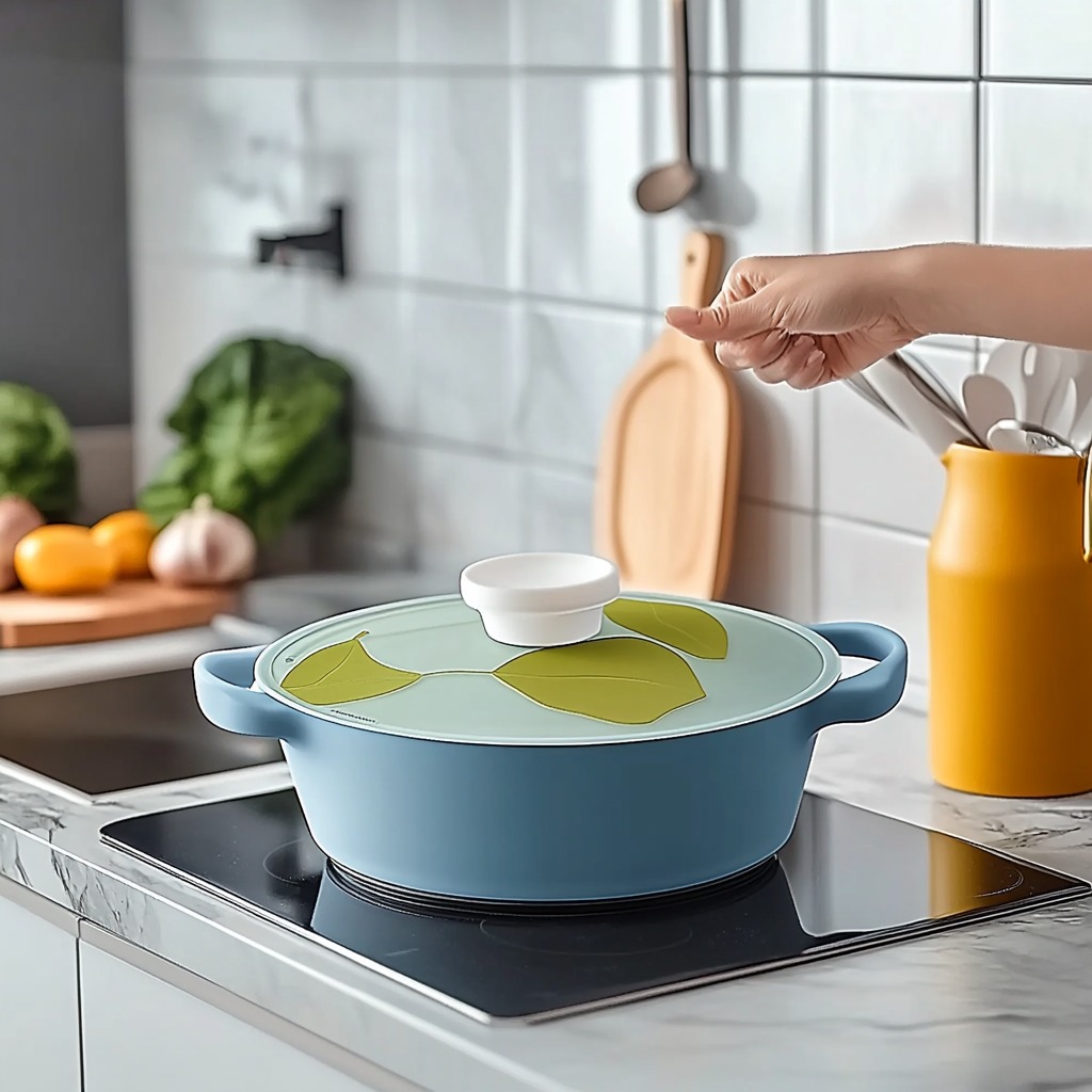 Orden en la cocina: tapa de sartén de silicona - Imagen: Zinet Media