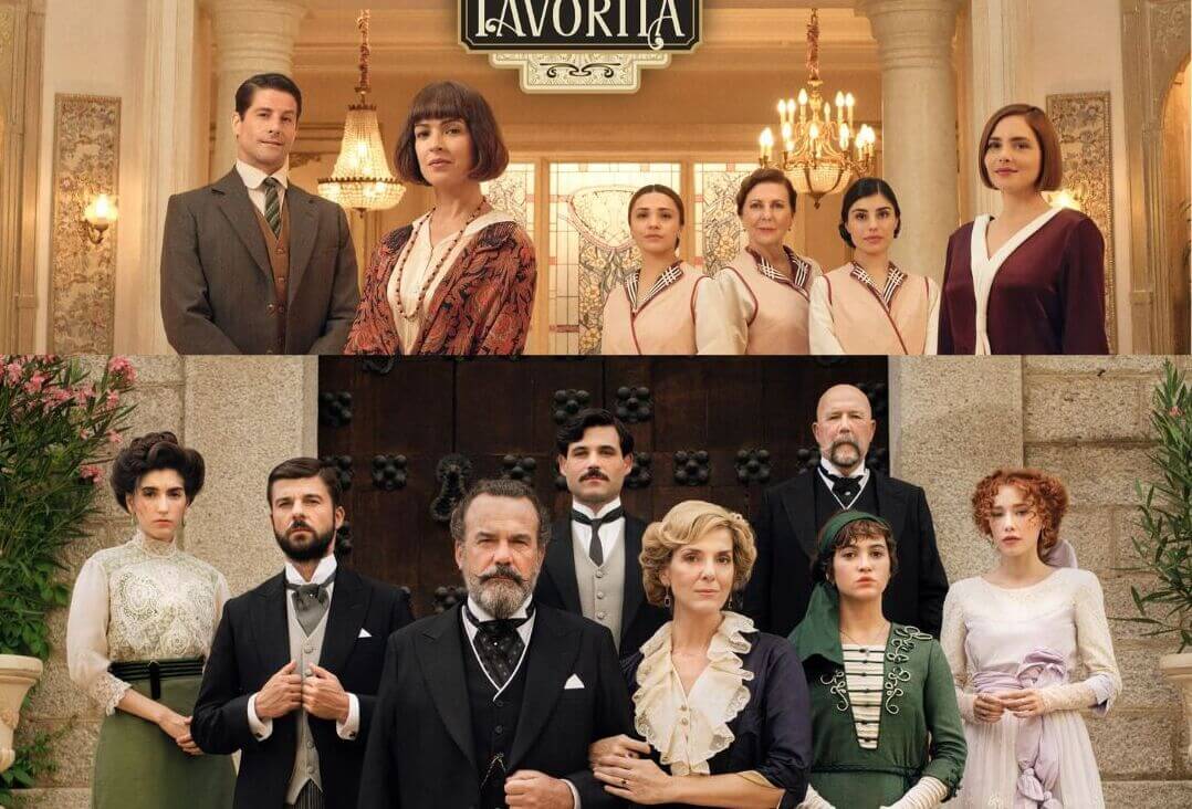 Escena de 'La Favorita 1922' (Mediaset) y 'La Promesa' (RTVE)