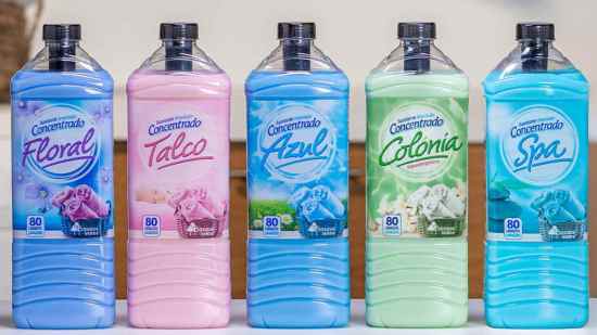 Suavizantes Bosque Verde de Mercadona en diferentes aromas: Floral, Talco, Azul, Colonia e Spa